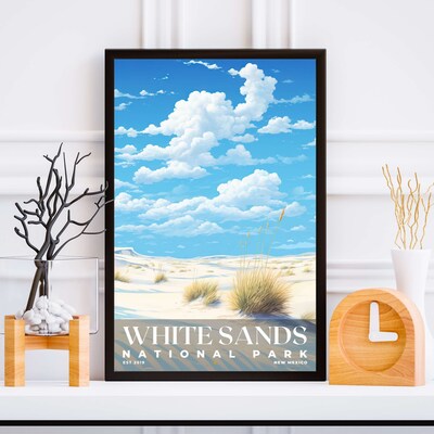 White Sands National Park Poster, Travel Art, Office Poster, Home Decor | S6 - image5